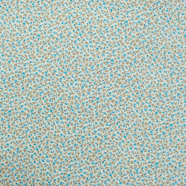 Pale Blue Ditsy Floral Fabric | 100% Cotton Poplin | Rose and Hubble