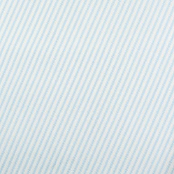 SECONDS 1/2M Pale Blue Striped Fabric | 100% Cotton Poplin | Rose and Hubble