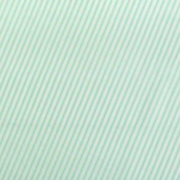 SECONDS 1M Mint Green Striped Fabric | 100% Cotton Poplin | Rose and Hubble