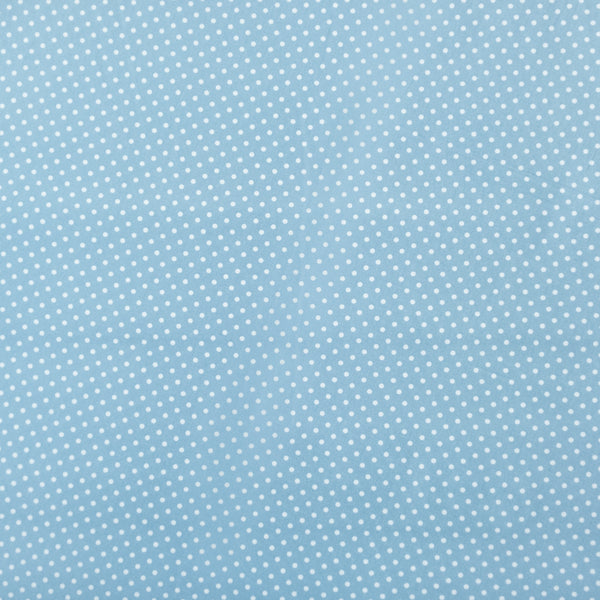 Pale Blue Polka Dot Fabric | 100% Cotton Poplin | Rose and Hubble