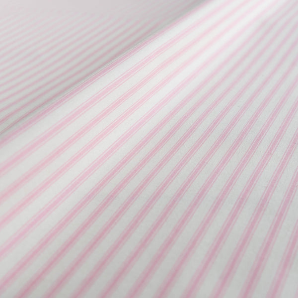 SECONDS Pink Striped Fabric | 100% Cotton Poplin | Rose and Hubble