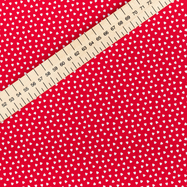 Bundle of Ditsy Love Hearts Valentine's Day Fabric | 100% Cotton Poplin | Extra Wide Fabric