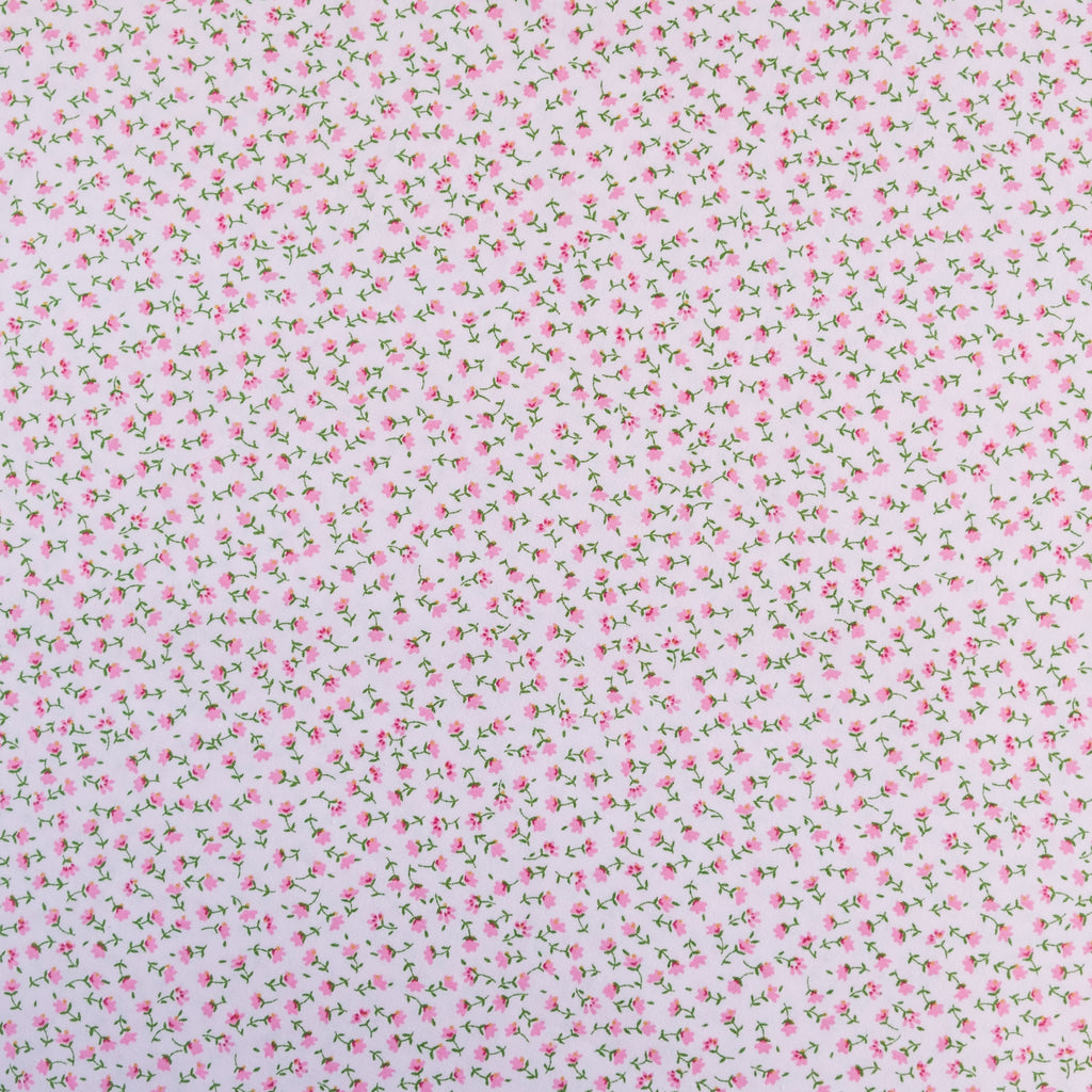 100% Cotton Poplin - Rose & Hubble Fabric - Ditsy Vintage Pink Floral  Material