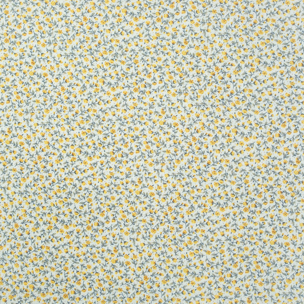 Yellow Ditsy Floral Fabric | 100% Cotton Poplin | Rose and Hubble