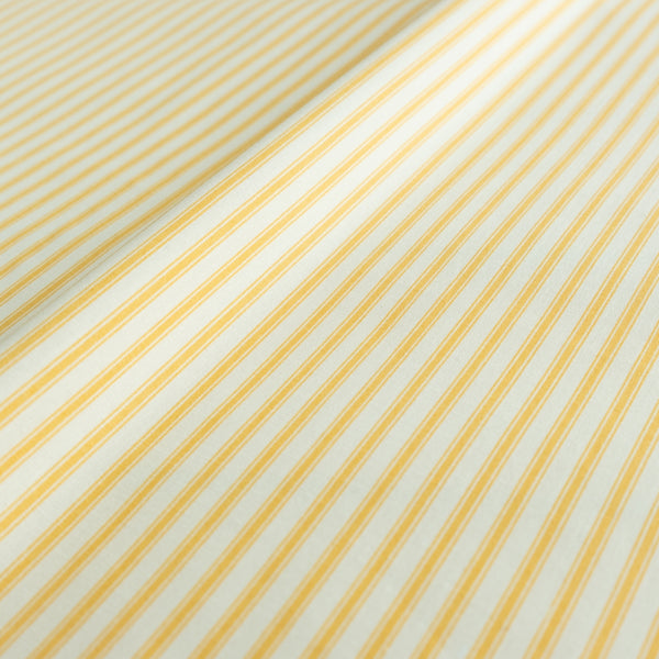 Yellow Striped Fabric | 100% Cotton Poplin | Rose and Hubble