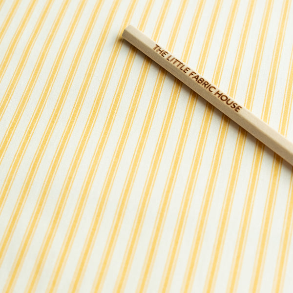 Yellow Striped Fabric | 100% Cotton Poplin | Rose and Hubble